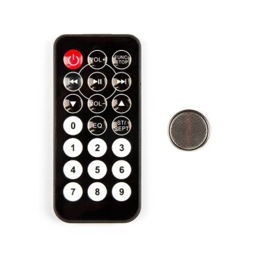 Black IR Remote Control With Battery - 12