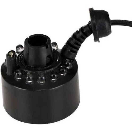 Black Plastic DC24V 20mm 12 Led Air Humidifier Mist Maker Nebulizer - 1