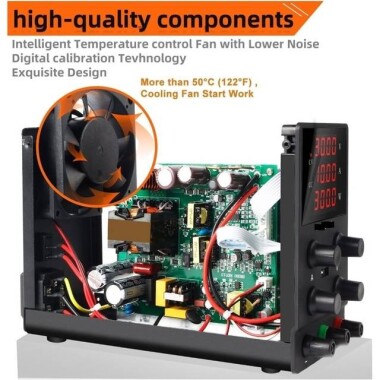 Black SPS1203 120V3A Vertical Digital Tube DC Adjustable RegulaTor Power Supply With Cable 220V EU Plug - 4