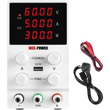 Black SPS605 60V5A Vertical Digital Tube DC Adjustable RegulaTor Power Supply With Cable 220V EU Plug - 3