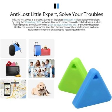 Black Triangle Smart Mini GPS Tracker Anti-Lost Waterproof Bluetooth Tracer With CR2032 Battery - 2