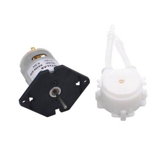 Black Type L 12V BPT Tube Liquid Pump ID:3mm-OD:5mm- 19-100 mL/Min. - 2