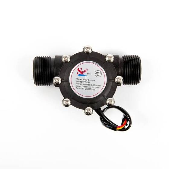 Black Water Flow Sensor (Sea) YF-G1 Flowmeter DN25 2-100L/min 5-24V - 2