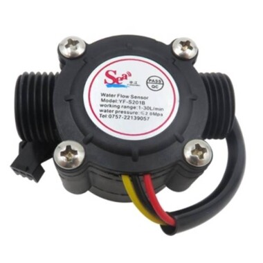 Black Water Flow Sensor (Sea) YF-S201B Flowmeter G1/2 1-30L/min 5-15V - 2