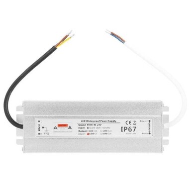 BlackxH-24V-120W 5A Led Ultra Thin Fiberglass Panel Slender Strip Switching Power Supply With Wire - 1