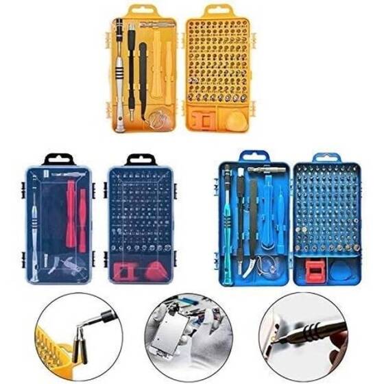 Blue 115 in 1 Multi-Purpose Screwdriver Set - Plastic Box - 3