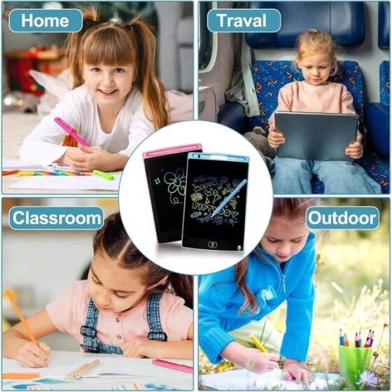 Blue 12 Inch LCD Writing Tablet Digital Drawing Tablet Doodle Board With Battery Size:287x193x10mm - 5