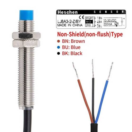 Blue M8 LJ8A3-2-Z/BY PNP DC6-36VNPN Inductive Proximity Sensor Switch Note:DC Three Wire Normally Open Random Wire Color - 4