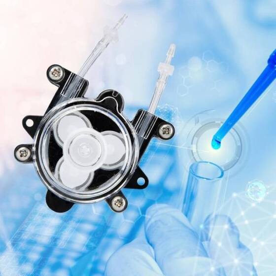 Blue NKP-DC-B04B 12V Miniature Peristaltic Pump With BPT Tube Tube Size 1mm ID X 3 3mm OD Minimum flow 11ML/Min - 2