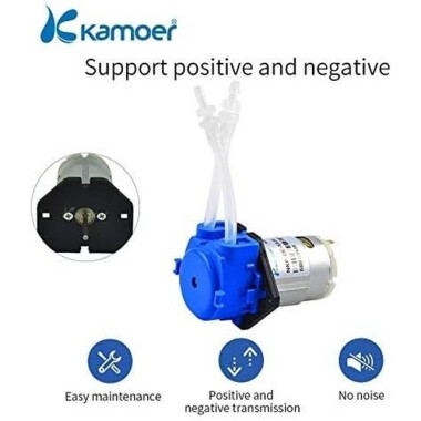 Blue NKP-DC-S10B 12V Miniature Peristaltic Pump With Silicone Tube Tube Size 3mm ID X 5mm OD Minimum flow 80ML/Min - 2