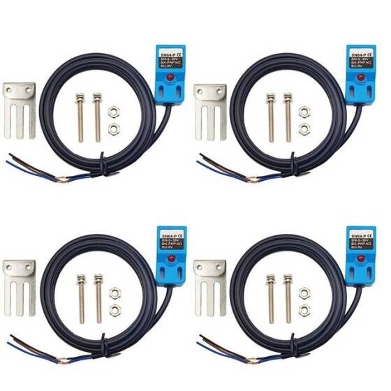 Blue SN04-P PNP DC10-30V Inductive Proximity Sensor Switch NO 3 Line - 1