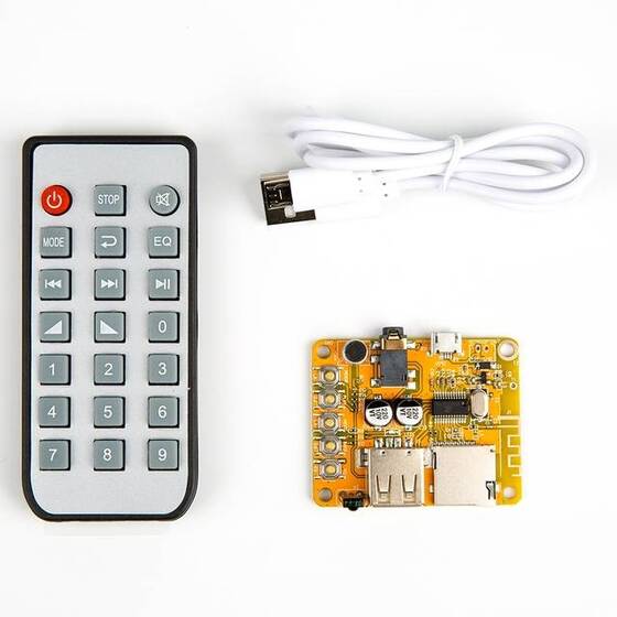 Bluetooth Audio Receiver Board - AUX Car Audio Modification - Lossless Bluetooth Receiver - MP3 Decoder Board (With Battery) - 3