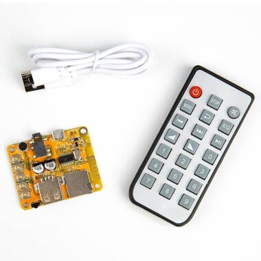 Bluetooth Audio Receiver Board - AUX Car Audio Modification - Lossless Bluetooth Receiver - MP3 Decoder Board (With Battery) - 6