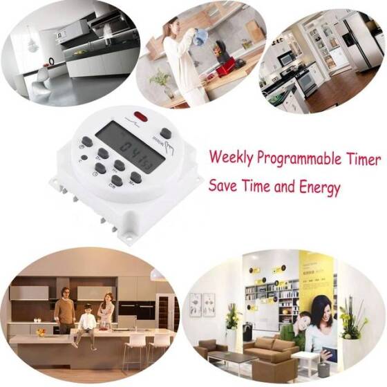 CN101A 24V LCD Digital Timer Programmable Time Switch inside Battery - 5