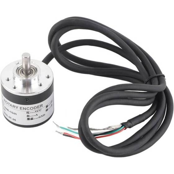 D10mm Hollow Shaft DC5-24V 200 Pulses Incremental Photoelectric Rotary Encoder NPN Open Collector - 1