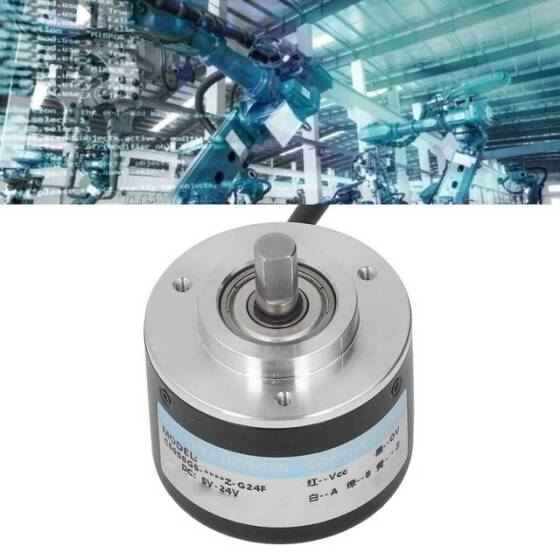 D8mm Hollow Shaft DC5-24V 500 Pulses Incremental Photoelectric Rotary Encoder Push Pull Output - 4