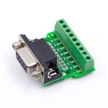 DB9 Female Header - Transfer Screw - Connection Terminal - 9 Pin - RS232 - RS485 Converter Board - 1
