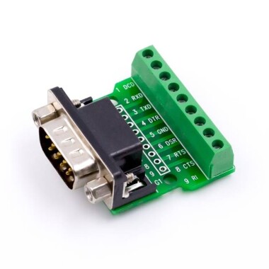 DB9 Male Header - Transfer Screw - Connection Terminal - 9 Pin - RS232 - RS485 Converter Board - 1