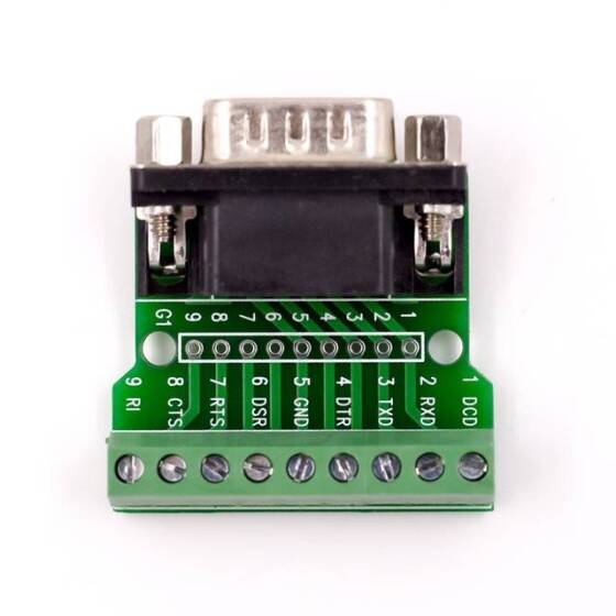 DB9 Male Header - Transfer Screw - Connection Terminal - 9 Pin - RS232 - RS485 Converter Board - 4