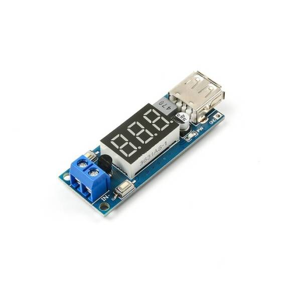 DC 4.5-40V To 5V 2A USB Charger DC-DC Step-down Buck Converter Voltmeter Module - 1
