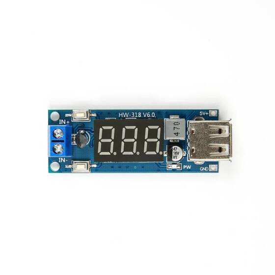 DC 4.5-40V To 5V 2A USB Charger DC-DC Step-down Buck Converter Voltmeter Module - 3