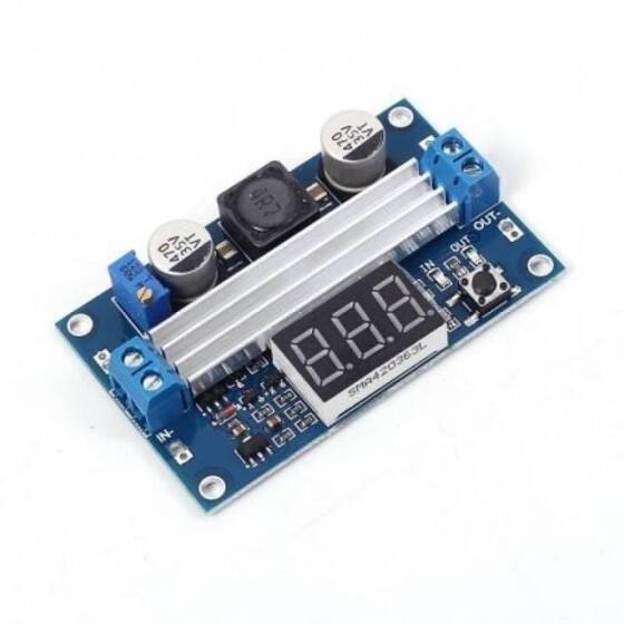 DC-DC High Power Adjustable Step-Up Module 3.0~35V to 3.5~35V 100W With Digital Display Voltmeter - 1