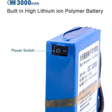 DC123000 3000MAH 12V SOft-pack Polymer Rechargeable Lithium Battery - 2