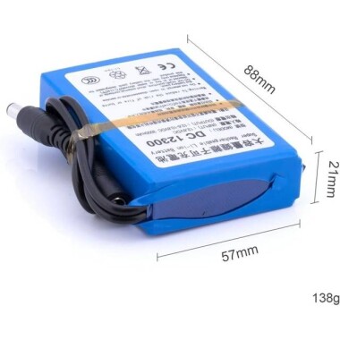 DC123000 3000MAH 12V SOft-pack Polymer Rechargeable Lithium Battery - 3