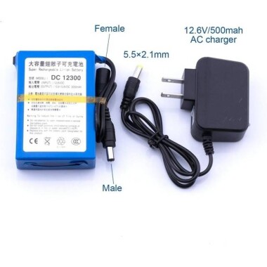 DC123000 3000MAH 12V SOft-pack Polymer Rechargeable Lithium Battery - 4