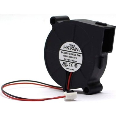 DC12V 0-28A 5015 Double Ball Centrifugal Fan With XH2-54-2P 30cm Cable Size:50x50x15mm - 2