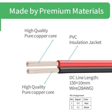 DC12V 5015 Double Ball Cooling Fan With XH2-54-2P 30cm Cable Size:50x50x15mm - 5