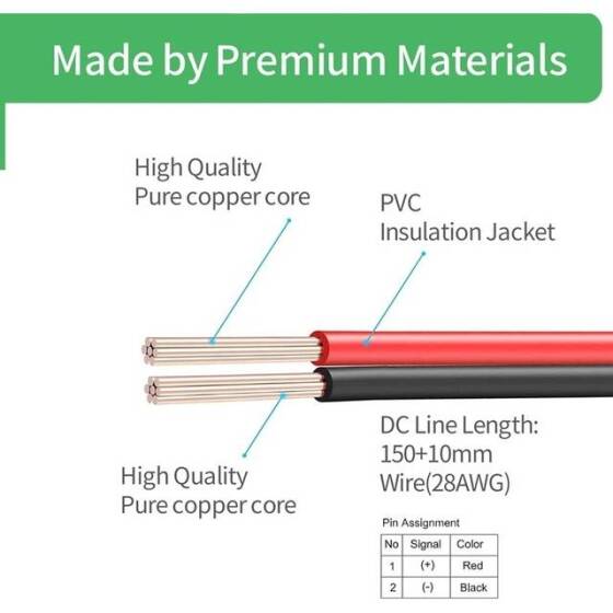 DC12V 5015 Double Ball Cooling Fan With XH2-54-2P 30cm Cable Size:50x50x15mm - 5