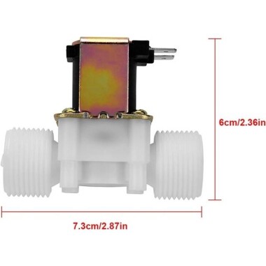 DC12V N/C G3/4 Male Thread Plastic Electric Solenoid Valve Water Air Inlet Flow Switch For 0-02-0-8Mpa - 5