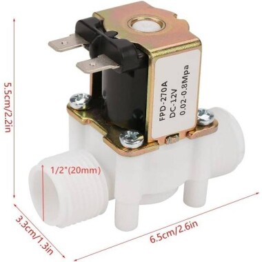 DC12V N/O G1/2 Male Thread Plastic Electric Solenoid Valve Water Air Inlet Flow Switch For 0-02-0-8Mpa - 2
