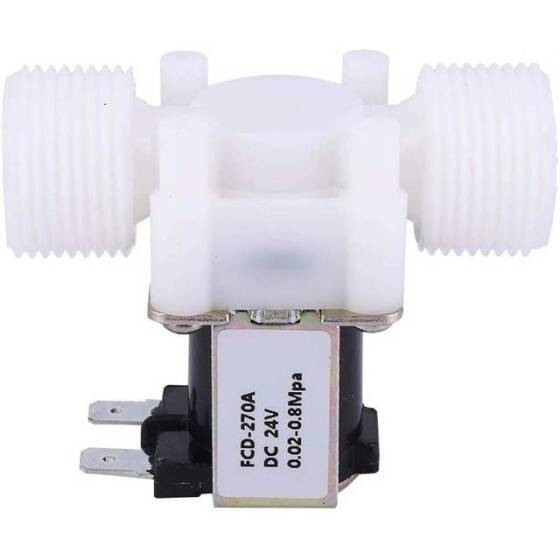 DC12V N/O G3/4 Male Thread Plastic Electric Solenoid Valve Water Air Inlet Flow Switch For 0-02-0-8Mpa - 1