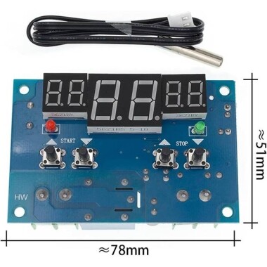 DC12V Thermostat Intelligent Digital Thermostat Temperature Controller With NTC Sensor XH-W1401 Led Display - 2