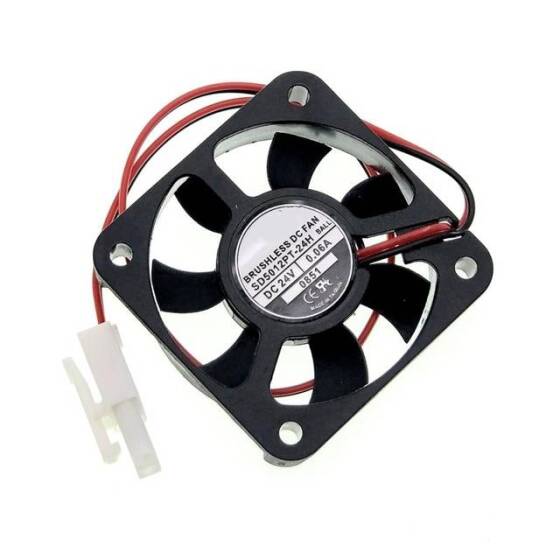 DC24V 5010 Double Ball Cooling Fan With XH2-54-2P 12CM Cable Size:50x50x10mm - 3