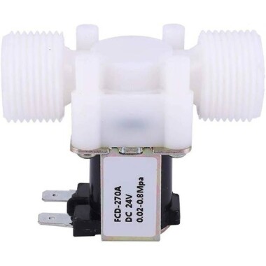 DC24V N/O G3/4 Male Thread Plastic Electric Solenoid Valve Water Air Inlet Flow Switch For 0-02-0-8Mpa - 1