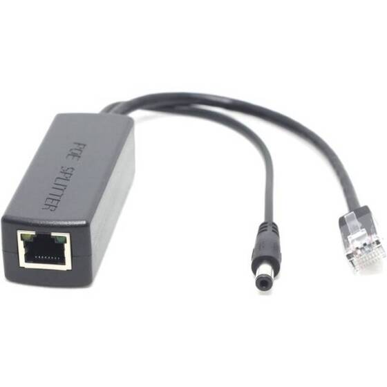 DC5.5x2.1mm 100M PoE Splitter 48V To 5V 2.4A - 2