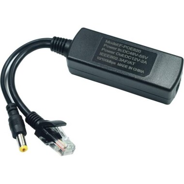 DC5.5x2.1mm Gigabit PoE Splitter 48V To 12V 2A - 2