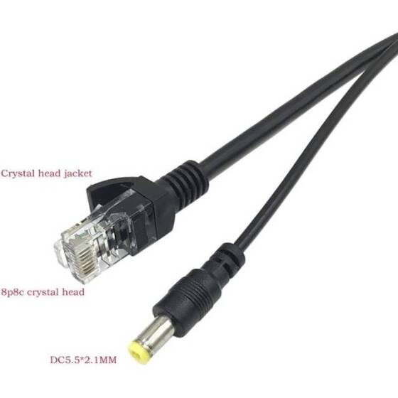 DC5.5x2.1mm Gigabit PoE Splitter 48V To 12V 2A - 4