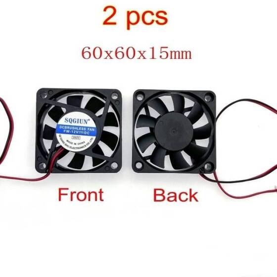 DC5V 0-22A 6015 Oil Containing Cooling Fan With XH2-54-2P 30cm Cable Size:60x60x15mm - 4