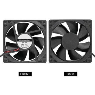 DC5V 0-27A 8025 Double Ball Cooling Fan With XH2-54-2P 30cm Cable Size:80x80x25mm - 3