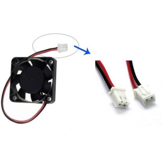 DC5V 3010 Double Ball Cooling Fan With XH2-54-2P 30cm Cable Size:30x30x10mm - 3