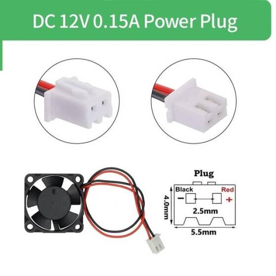 DC5V 3010 Double Ball Cooling Fan With XH2-54-2P 30cm Cable Size:30x30x10mm - 5