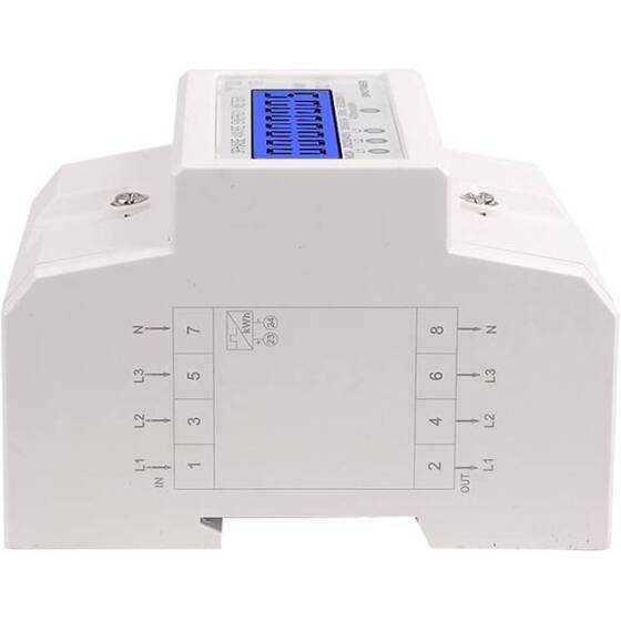 DDS024 3 Phase 4 Wire Electronic Power Consumption Energy Meter 5-80A 380V AC 50Hz LCD Back Light Display - 5