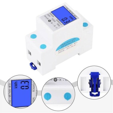 DDS528L 5-32A 230V 50Hz Digital LCD Single Phase Energy Meter Watt Meter DIN Rail Mounting Without Battery - 3