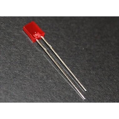 Diffused 18mm Leg 234 Rectangular LED Red Use 2V 20mA - 1
