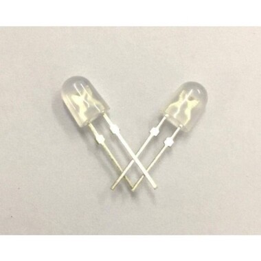 Diffused 18mm Leg 546 Oval LED White Use 3V 20mA - 1