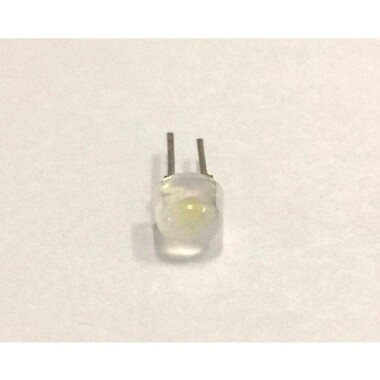 Diffused 18mm Leg 546 Oval LED White Use 3V 20mA - 3